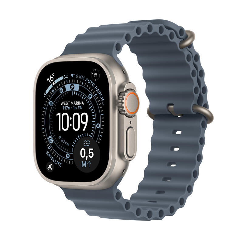 Apple Watch Ultra 3 Gps Cellular 49mm Caja De Titanio Natural Correa Ocean Azul Naútico