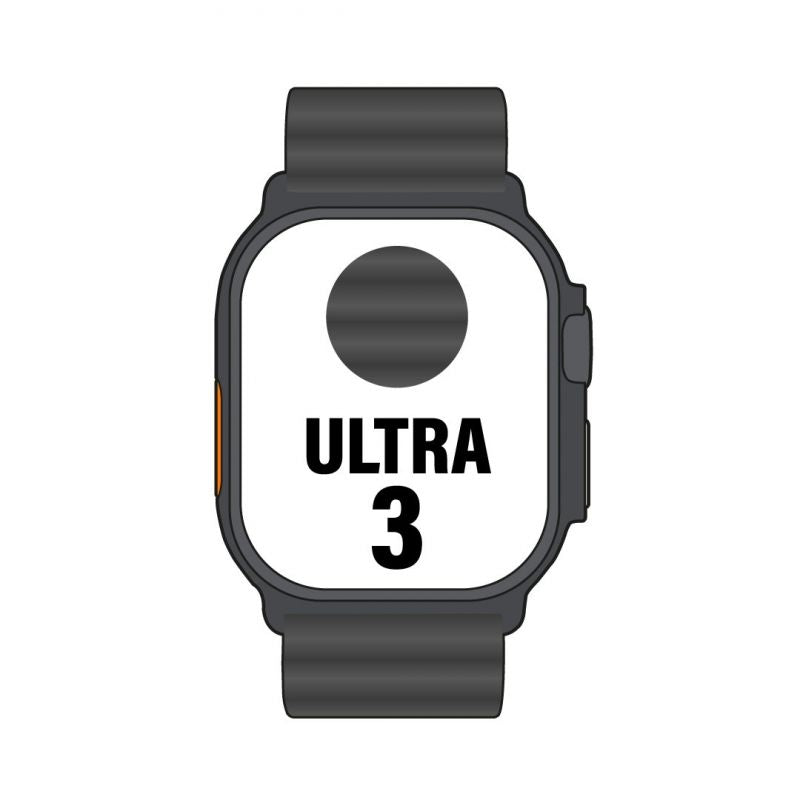 Apple Watch Ultra 3 Gps Cellular 49mm Caja Titanio Negro Correa Ocean Negra