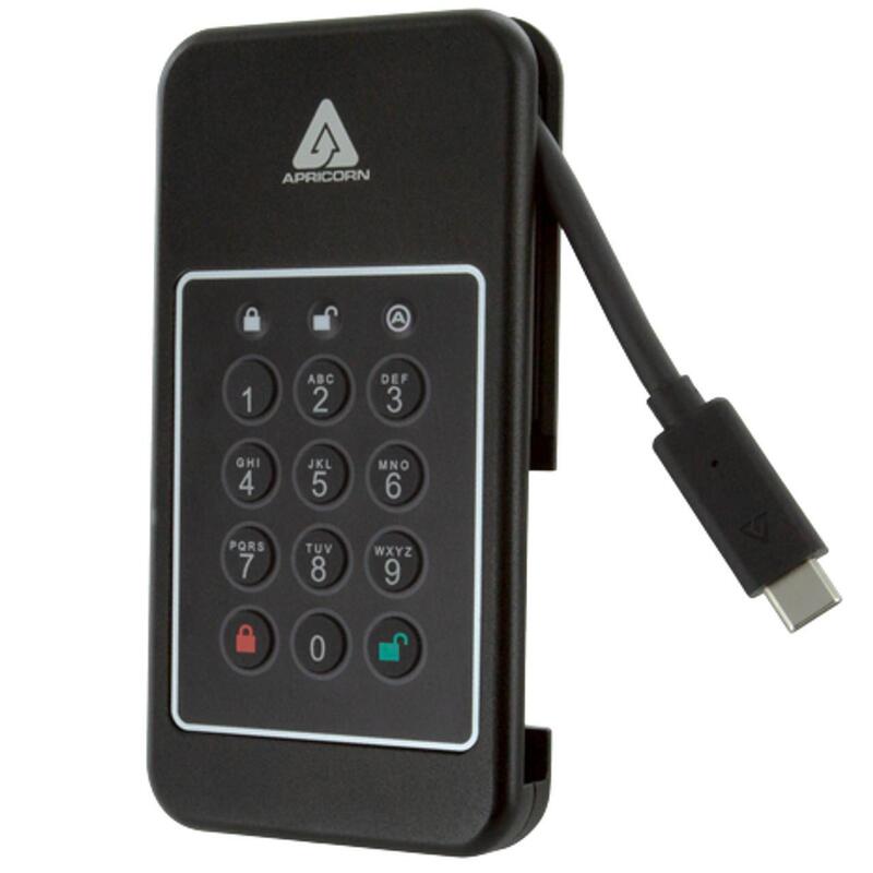 Apricorn Ssd-Festplatte Aegis Nvx - 2 Tb - Usb 3.2 Gen 2 - Negro