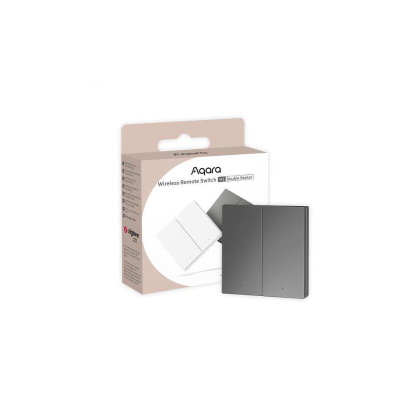 Aqara Wrs-R02-G Wireless Remote Switch H1 (Double Rocker) Grey