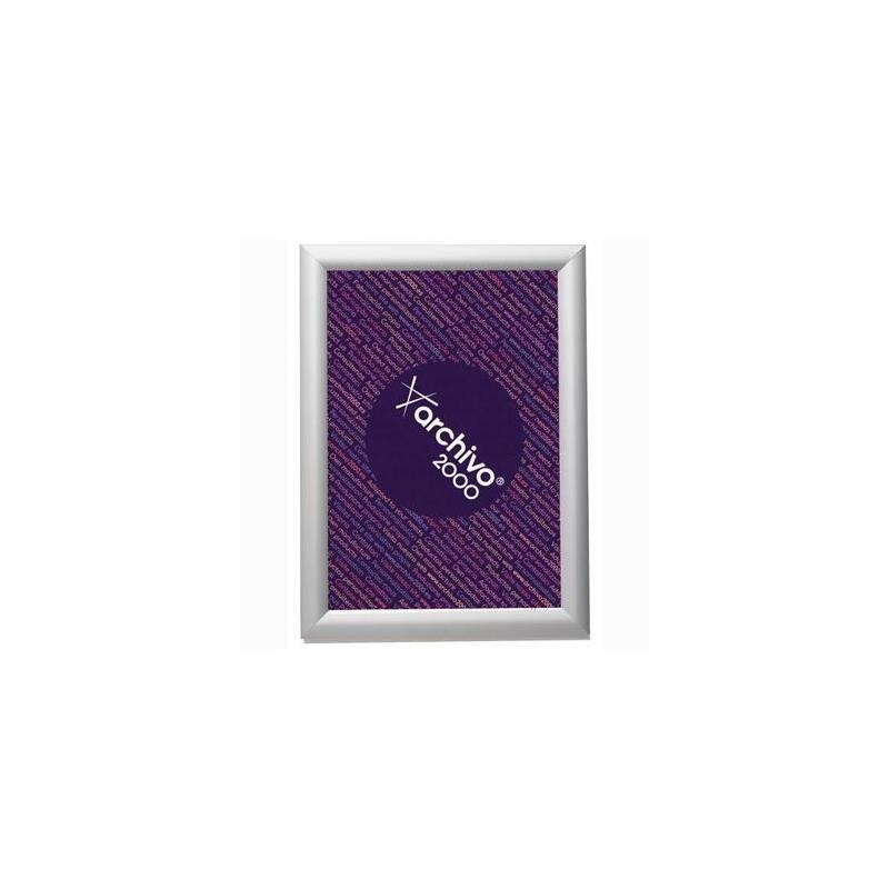 Archivo 2000 Expositor Mural Snap Frame Con Marco Montable Din A4 Vertical / Horizontal 10x240x330 Mm Plata