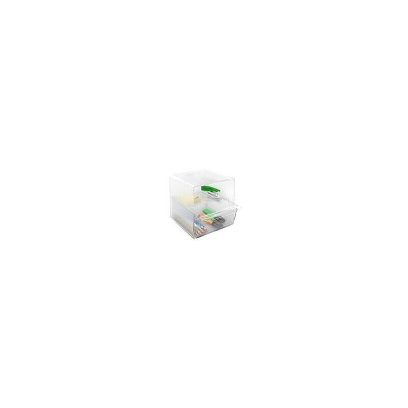 Archivo 2000 Organizador Archicubo Divisor 1 Cajón + 1 Compartimento 190x150x150 Mm Cristal Transparente