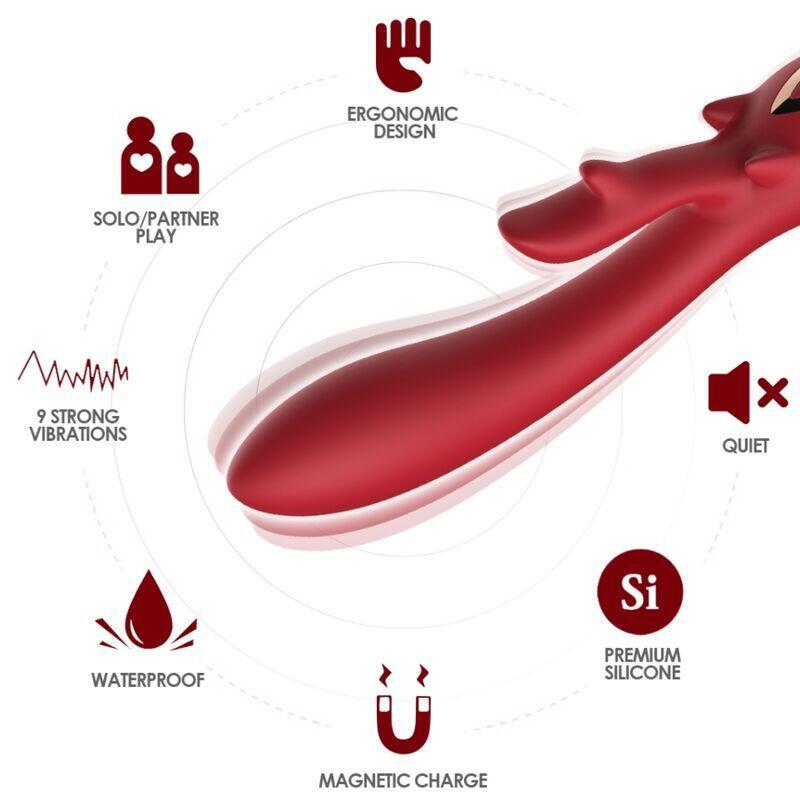 Armony - Elk Vibrador Rabbit Curvo Red