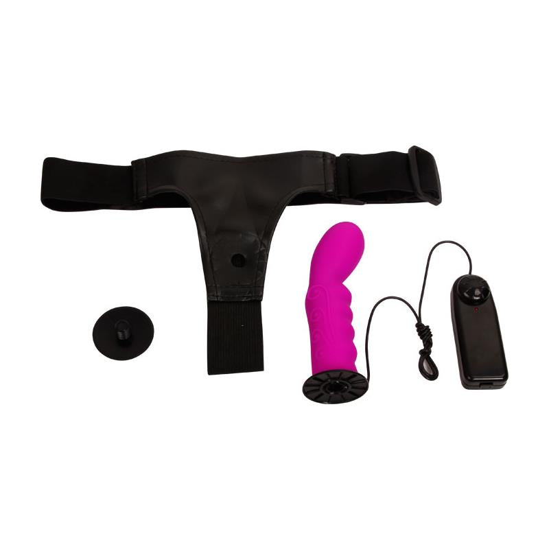 Arnés Con Dildo Púrpura 15.5 Cm
