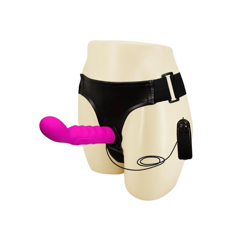 Arnés Con Dildo Púrpura 15.5 Cm