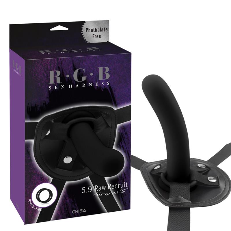 Arnés Con Dildo Raw Recruit Talla M Negro