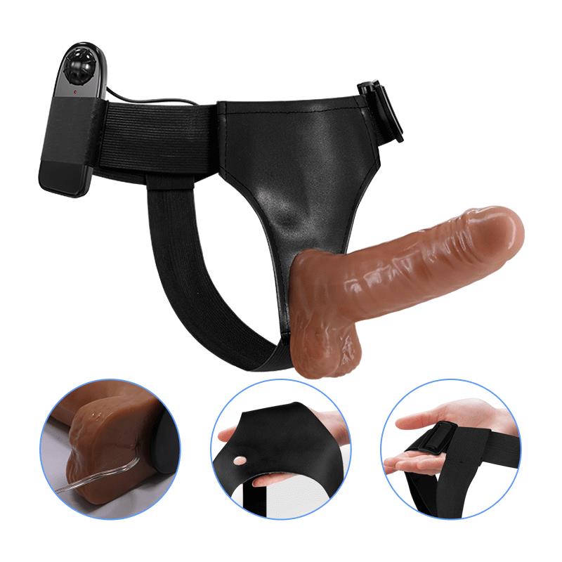 Arnés Con Dildo Retractil Con Vibración