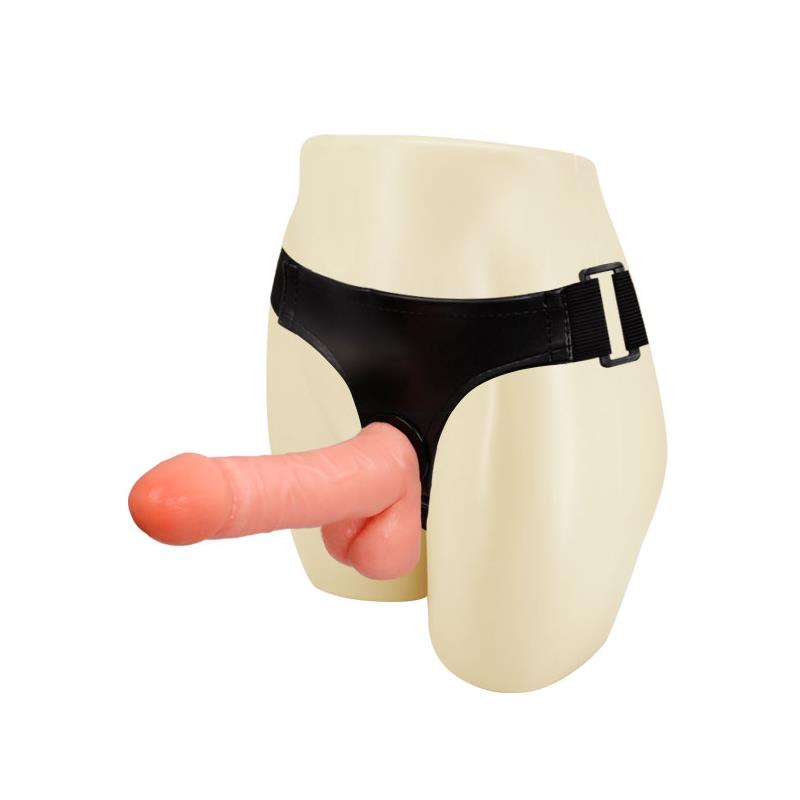 Arnés Con Dildo Y Testículos 17.5 Cm