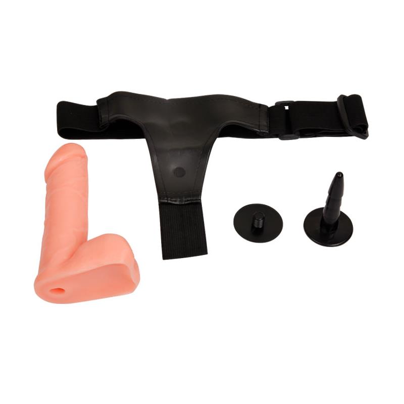 Arnés Con Dildo Y Testículos 17.5 Cm