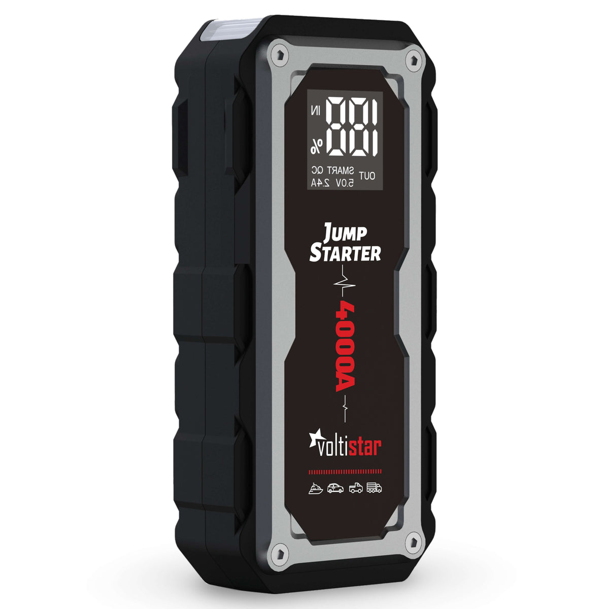 Arrancador De Coche 20000Mah Inteligente Hasta 8L Gasolina Y 5L Diesel