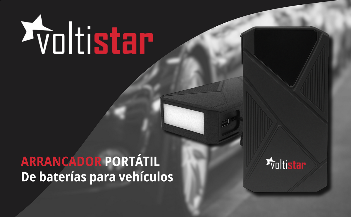 Arrancador De Coche 12000Mah Inteligente Hasta 6L Gasolina Y 4L Diesel