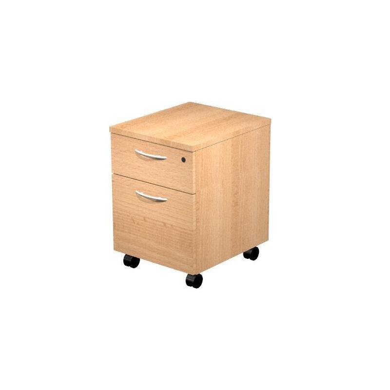 Artexport Cajonera Presto 2 Cajones C/Ruedas Guías Metálicas Cerradura Haya -Desmontado-