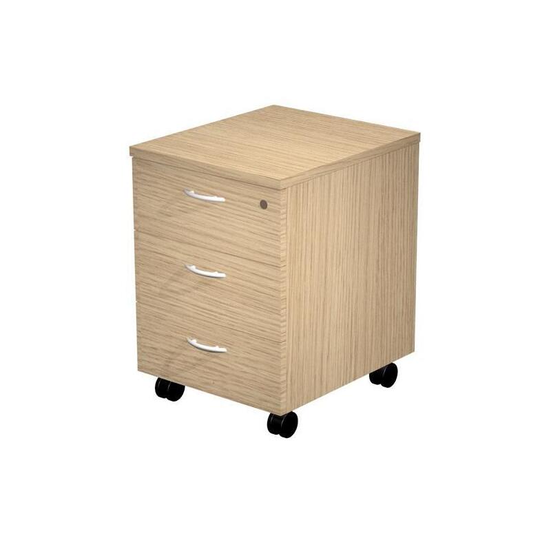 Artexport Cajonera Presto 3 Cajones C/Ruedas Guías Metálicas Cerradura Roble -Desmontado-