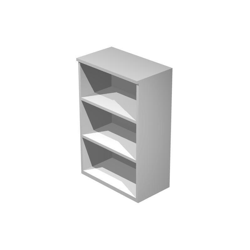 Artexport Estantería Media Presto Abierta 2 Estantes 22mm Regulables Con Trasera Gris