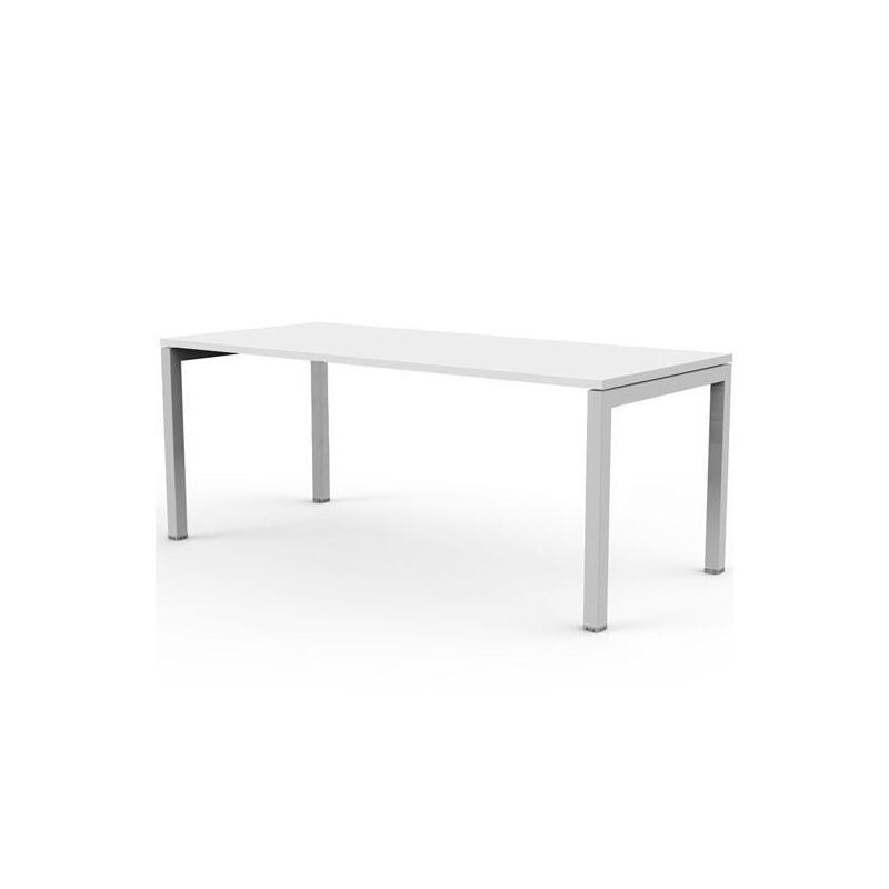Artexport Mesa Escritorio 120 Venere 60 Con 4 Patas De Metal 40x40mm Tablero De 22mm Blanco