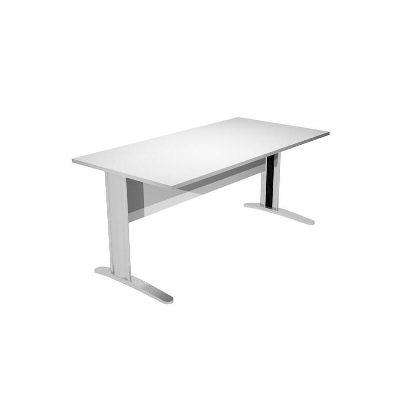 Artexport Mesa Escritorio Presto 160 Con Patas De Metal Tablero 22mm Gris