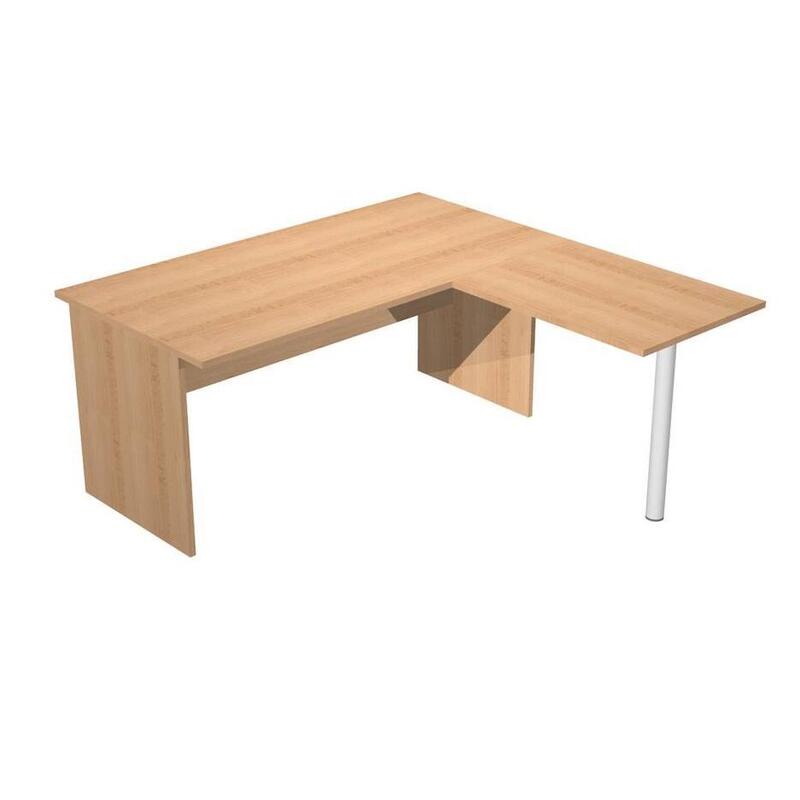 Artexport Mesa Escritorio Presto Patas Panel Lateral 160 + Ala Lateral 79x60 Haya