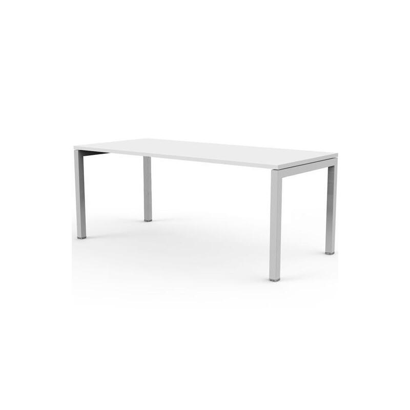 Artexport Mesa Escritorio Venere 160 Con 4 Patas De Metal 40x40mm Tablero 22mm Blanco