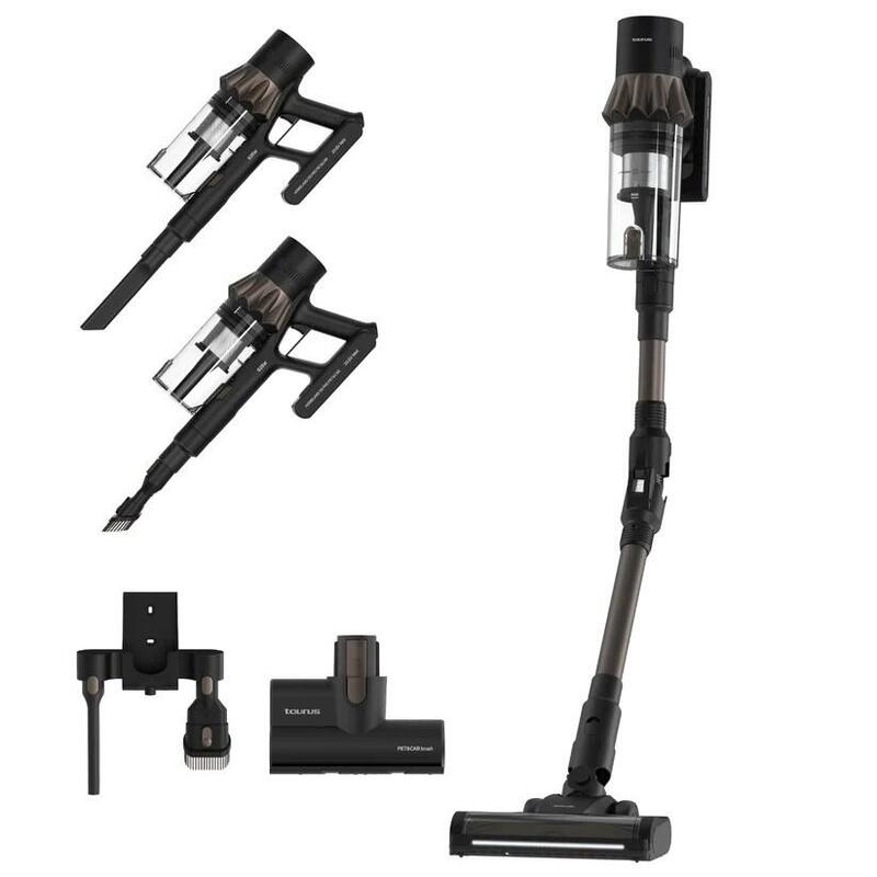 Aspiradora Escoba Taurus Homeland X9 Pro Pet & Car Sin Cable Batería Seco Hepa Sin Bolsa 0,7 L 615 W Negro, Marrón 2,5 Ah