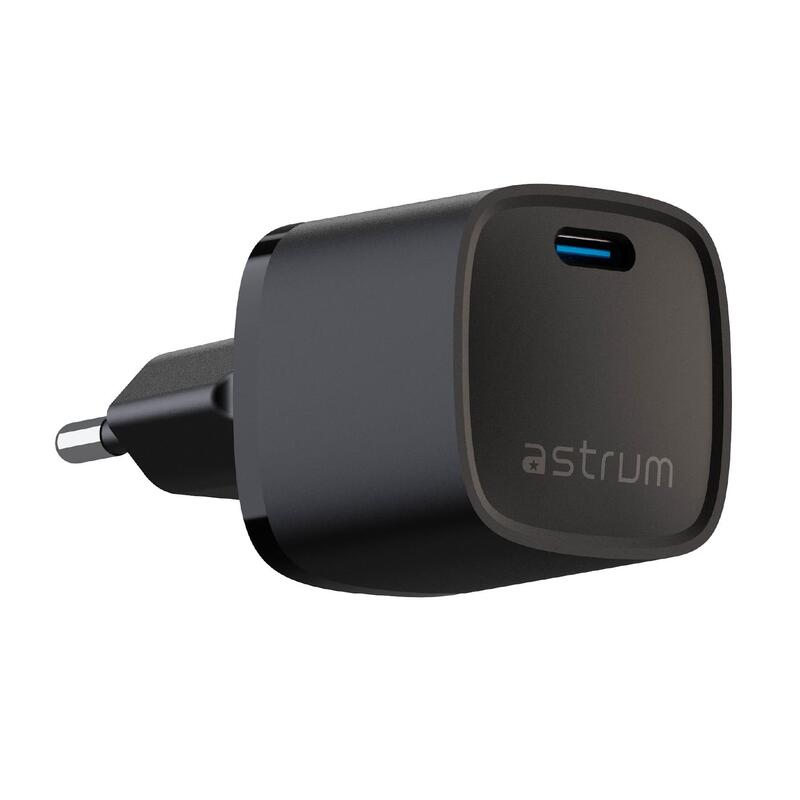 Astrum Watz20p Negro Adaptador De Corriente 20w Usb-C Pd Gan