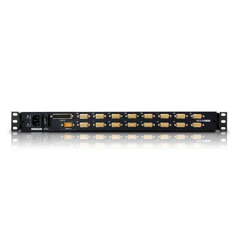 Aten Desktop Kvm 16 / Cl5716n-Ata-Xg El Switch Kvm Lcd Slideaway Cl5716 Es Una Unidad De Control Que Permite Acceder A Multiples Servidores Desde Una Única Consola Ps/2 O Usb. Una Sola Unidade De Cl5708 Puede Controlar Hasta 16 Computadores