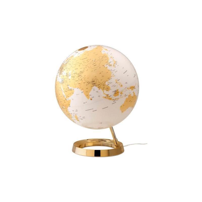 Atmosphere Esfera Terrestre Luminosa Light & Colour Metal Gold 30 Cm Con Luz Oro Metálico