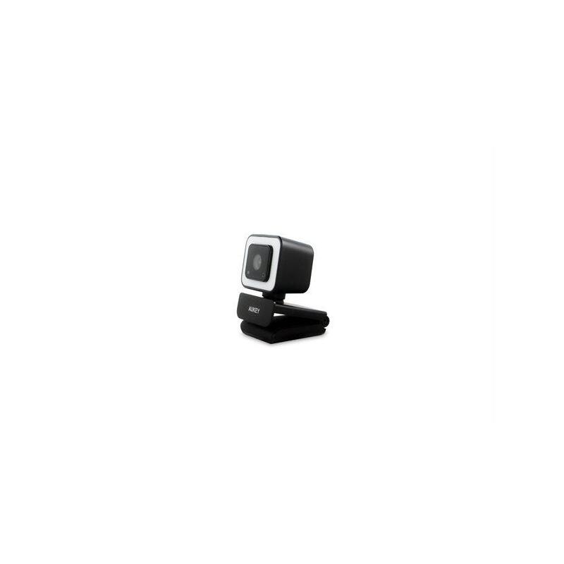 Aukey Pc-Lm6 Stream Series With Ring Light Full Hd Webcam With 1/3"-Cmos Sensor Black