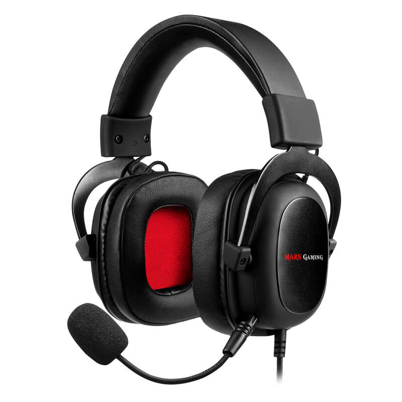 Auricular Con Micrófono Mars Gaming Mh5 Sonido Posicional 7.1 Dsp Drivers 53mm Software De Control Jack 3.5mm + Usb