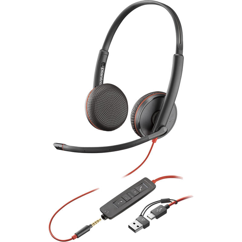 Auricular Poly 8x229a6 Alámbrico Diadema Oficina/Centro De Llamadas Usb Tipo C Negro