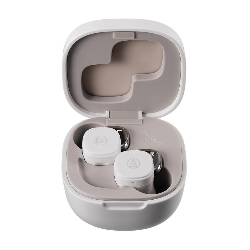 Auriculares Audio Technica True Wireless Ath-Sq1twwh In-Ear, Micrófono, Blanco