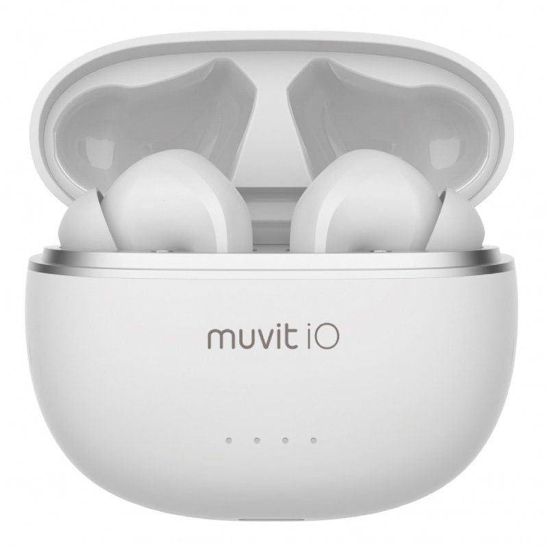 Auriculares Bluetooth Muvit Io Smart True Wireless Con Estuche De Carga Autonomía 10h Blancos