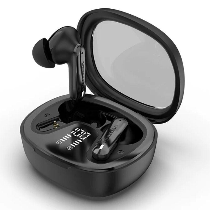 Auriculares Bluetooth Vention Air A01 Nbmb0 Con Estuche De Carga Autonomía 7h Negros