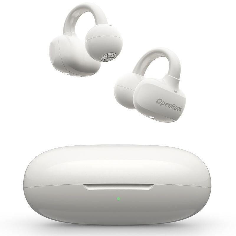 Auriculares Deportivos De Conducción Aérea Openrock E Opace02 Con Estuche De Carga Autonomía 7h Blancos
