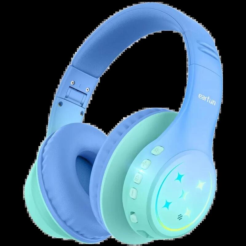 Auriculares Earfun K4 Con Rgb Bluetooth Green Para Niños