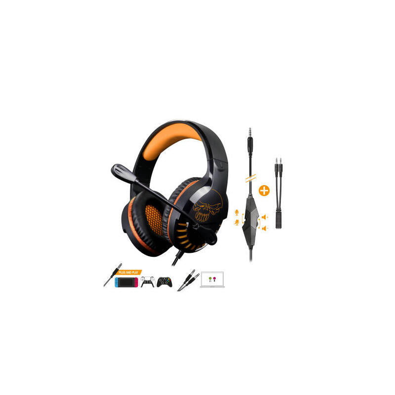 Auriculares Gaming Con Micrófono Spirit Of Gamer Pro-H3 Multiplataforma Edition Jack 3.5 Naranja