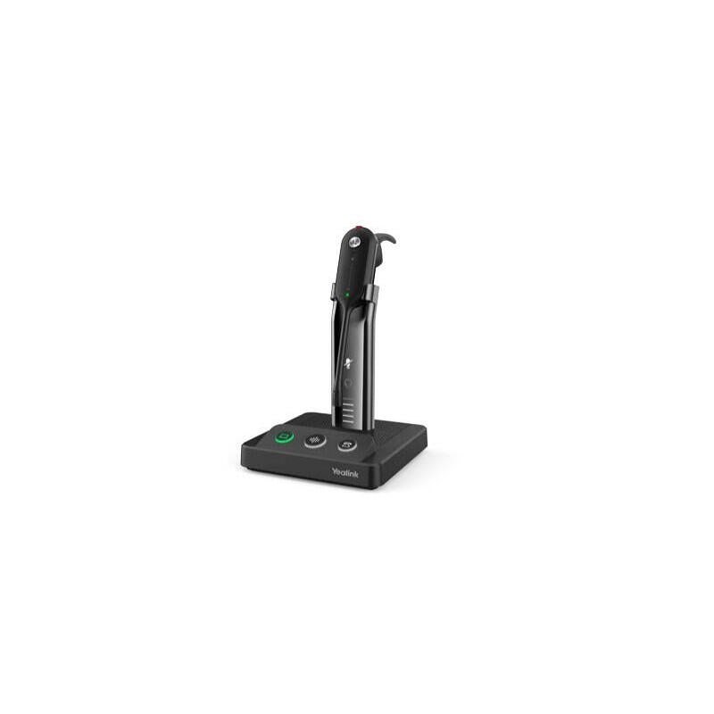 Auriculares Inalámbrico Yealink Wh63 Portable Uc Gancho De Oreja, Diadema, Banda Para Cuello Oficina/Centro De Llamadas Base De Carga Negro