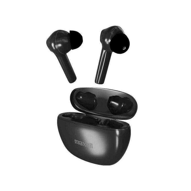 Auriculares Inalámbricos Maxell Dynamic+ Con Estuche De Carga Bluetooth Negro