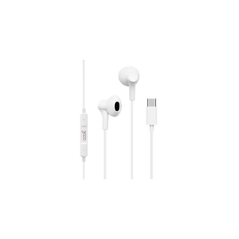 Auriculares Micro Cool Stereo Tipo-C White