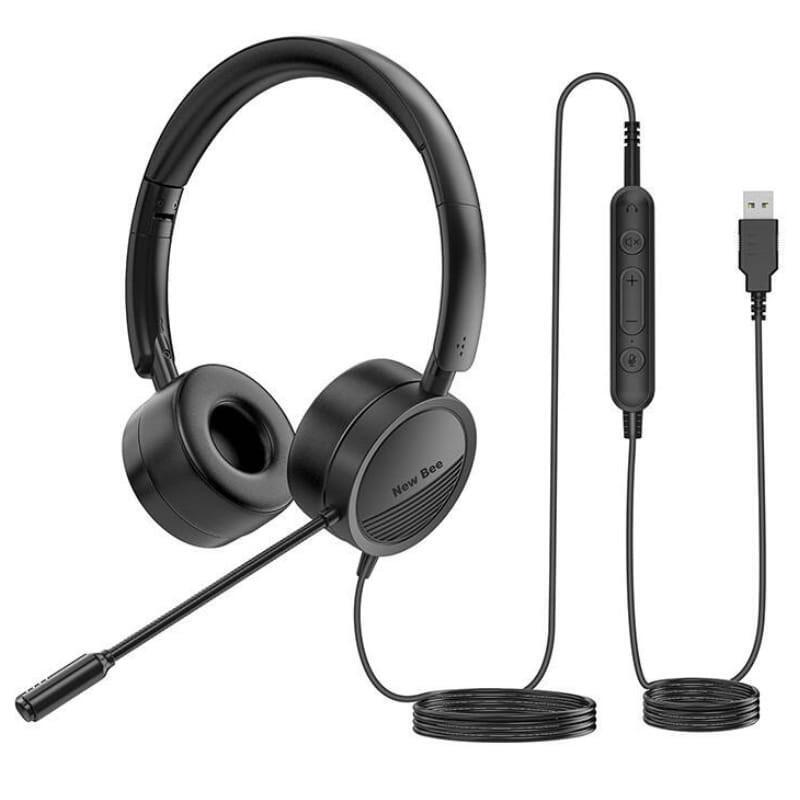 Auriculares New Bee Nb-H360 Negro Con Micrófono