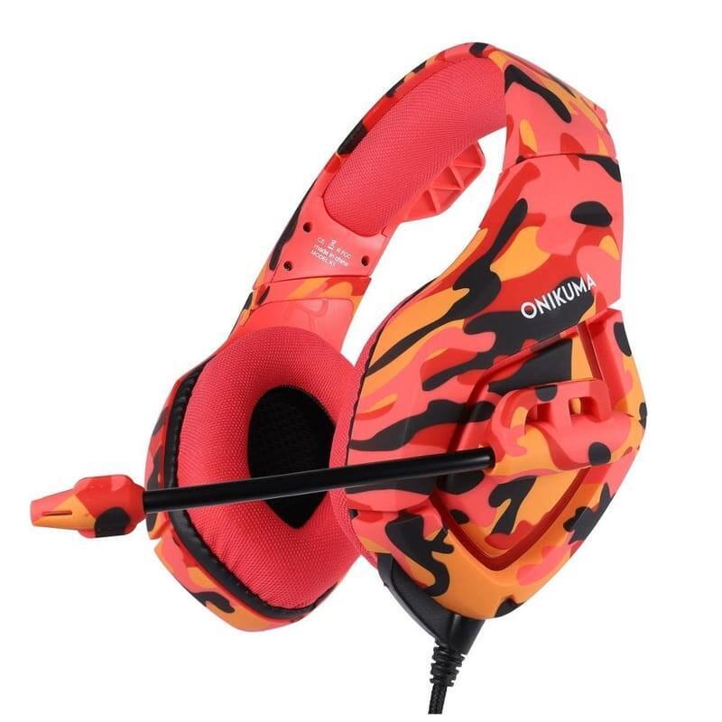 Onikuma K1b Rojo Camuflaje - Auriculares Gaming