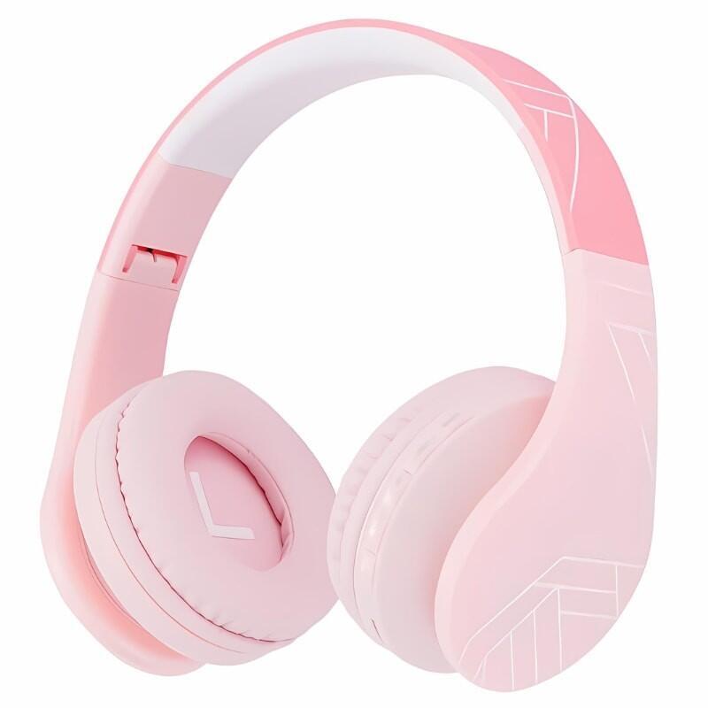 Auriculares Powerlocus P1 Kids Rosa Inalámbricos Para Niños