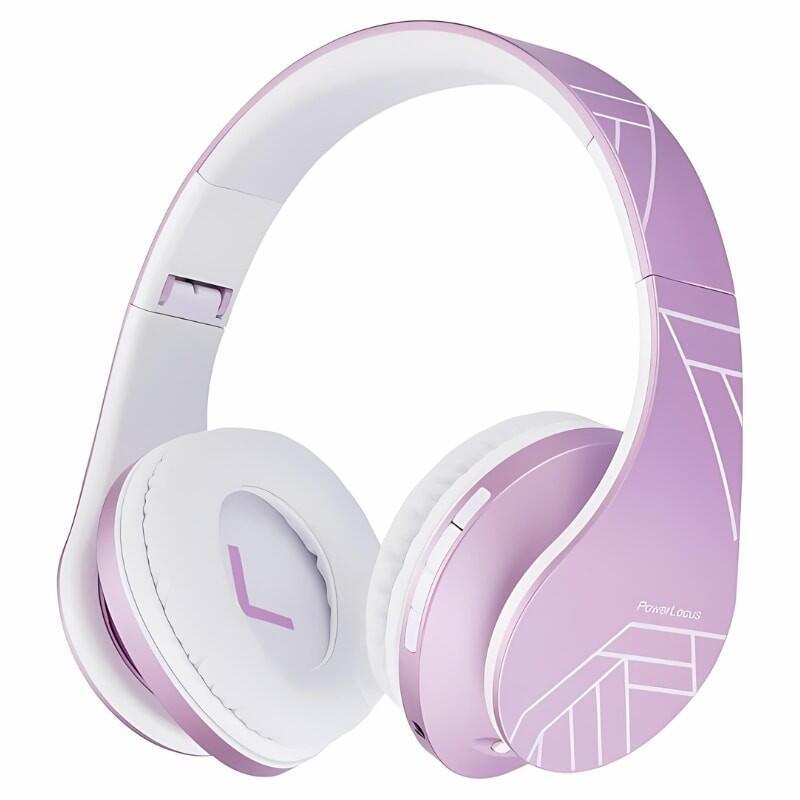 Auriculares Powerlocus P2 Kids Rosa/Blanco Inalámbricos Para Niños