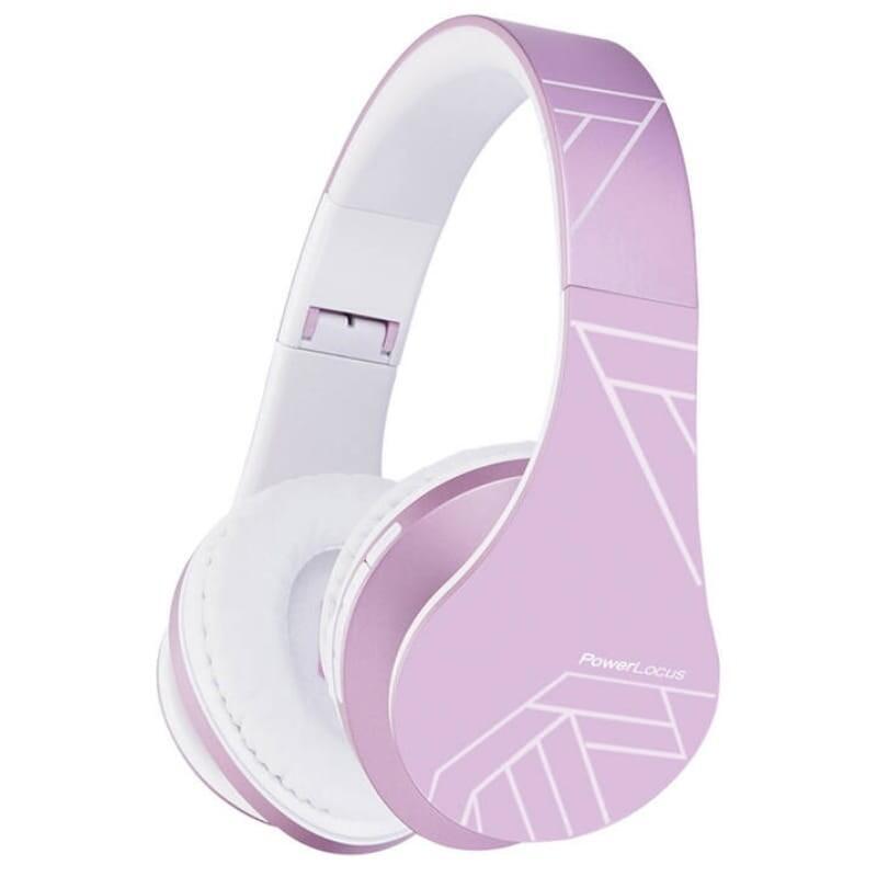 Auriculares Powerlocus P2 Kids Rosa/Blanco Inalámbricos Para Niños