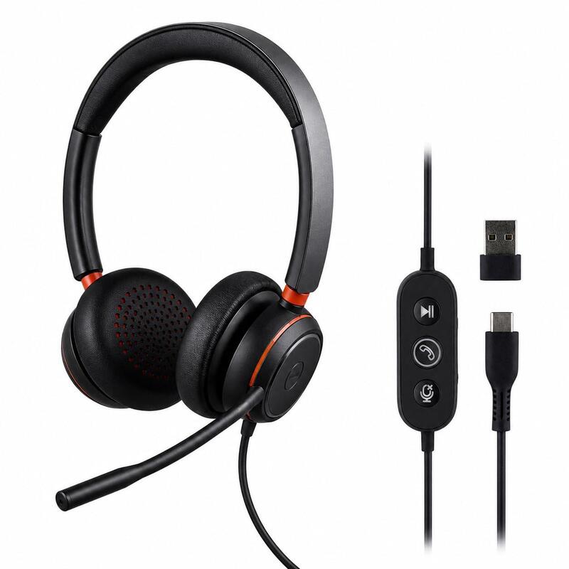 Auriculares Tnb Activ 400s - Professional Usb-A And Usb-C Stereo Headset - Enc - Optimized For Teams - Black