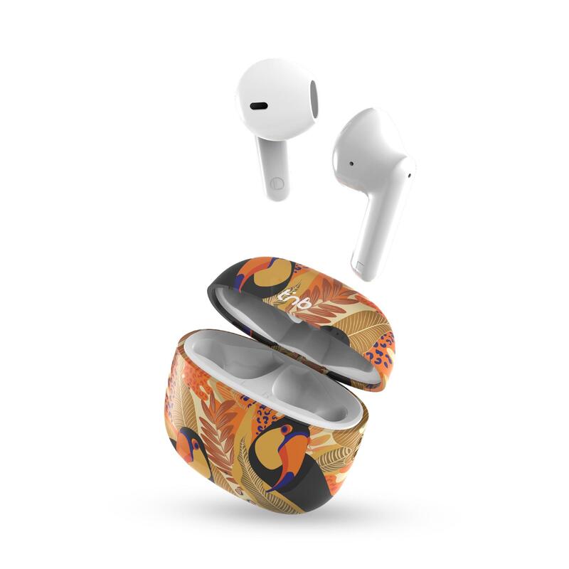 Auriculares Tnb Inalambricos Coleccion Toucan - Yellow And Orange