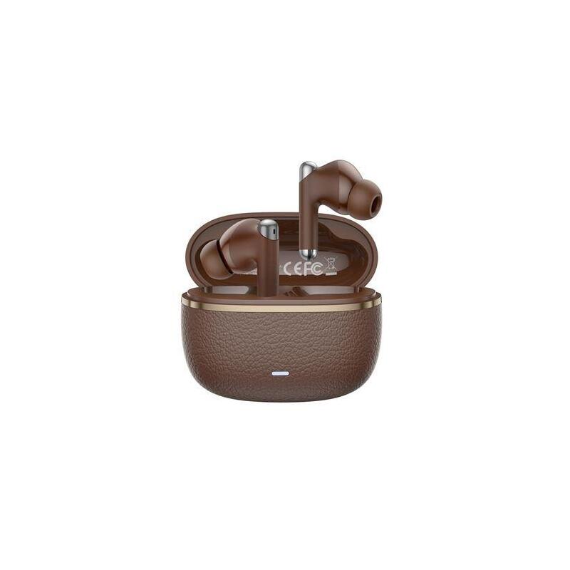 Xo G33 Auriculares Bluetooth 5.4 - Tws - Cancelacion De Ruido Enc+Anc - Caja Texturizada - Control Tactil - Marron
