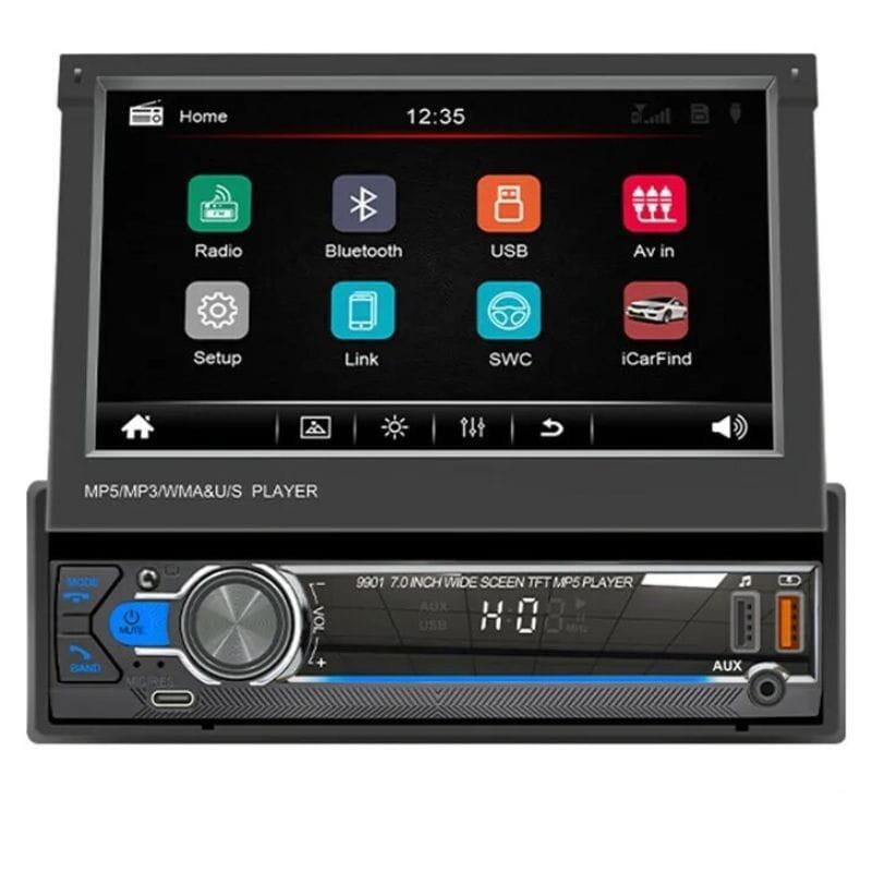 Autorradio 1 Din Swm 9901c-S Bluetooth/Mirror Link/Carplay/Usb Negro