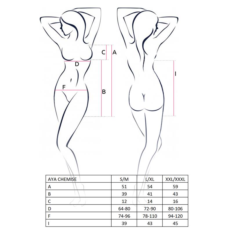 Aya Chemise Negro Talla (Interno):S/M