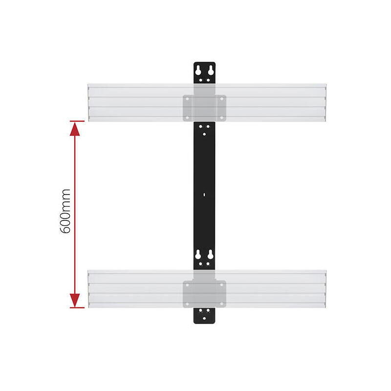 B-Tech Twin Rail Mounting Bracket Para Bt8390 19mm Wandabstand
