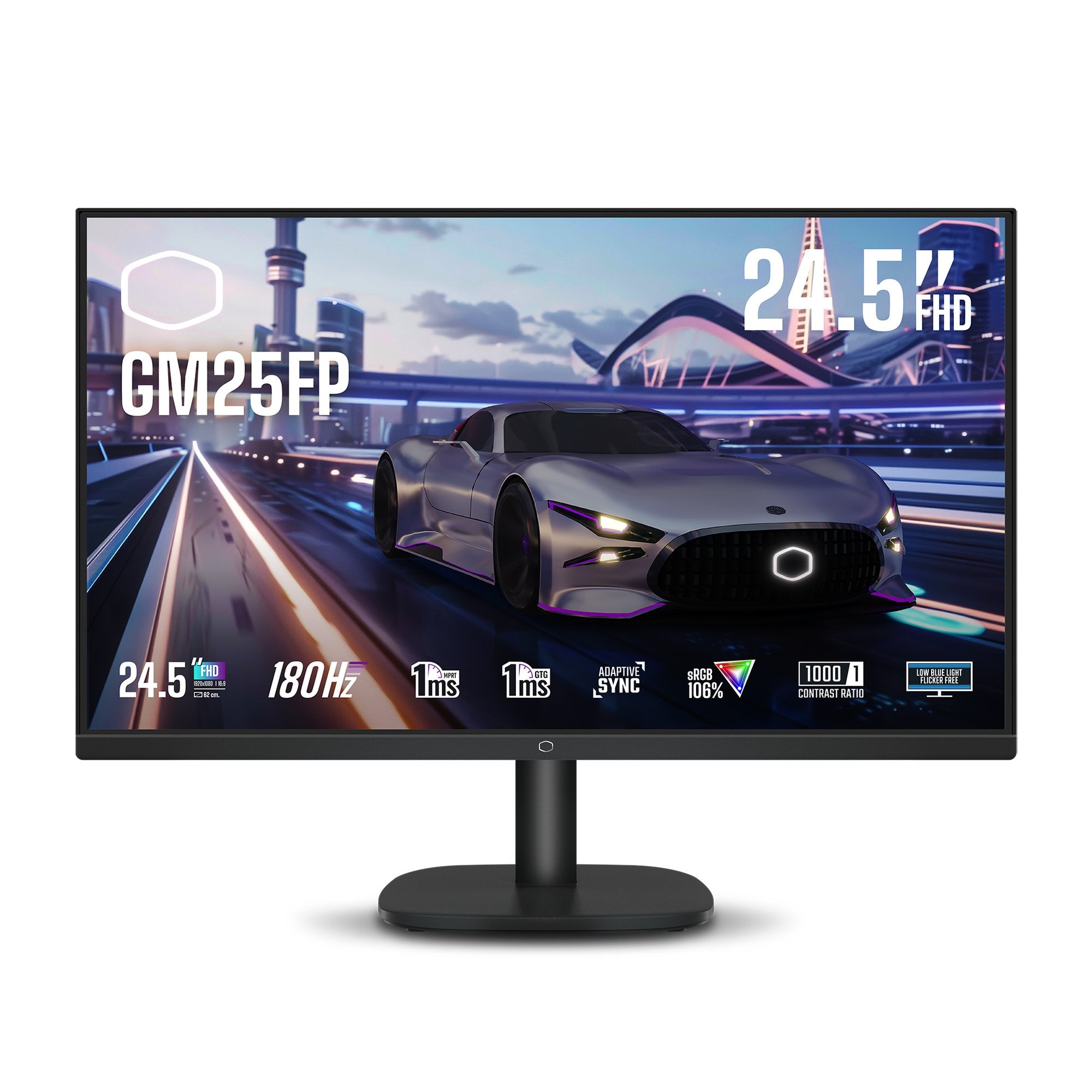 Monitor Cooler Master Gm25fp Gaming 62 Cm 24,5 " Fullhd, Ips, Hdr, Panel 180hz Cmi-Gm25fp-Ek Negro
